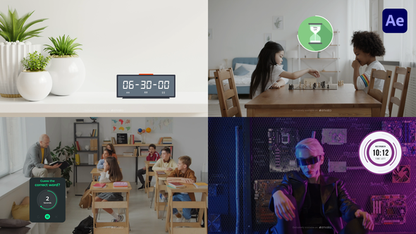 Videohive Unique Timers Elements template preview