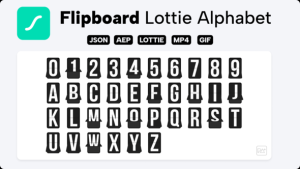 Videohive Flip Board Lottie Alphabet Titles template preview