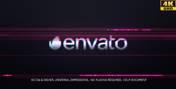 Videohive Distortion Glitch Logo Logo Stings template preview
