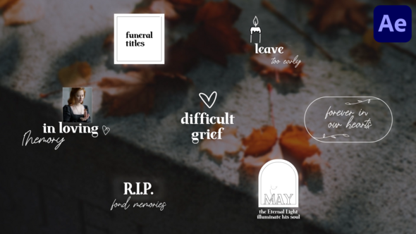 Videohive Funeral Titles for After Effects 50726187 Titles template preview