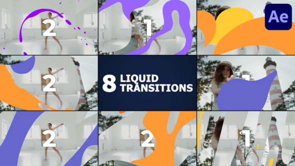 Videohive Liquid Transitions | After Effects 51516325 Elements template preview