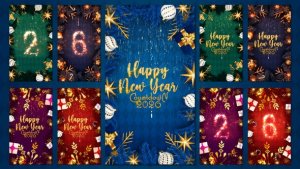 Videohive New Year Story Elements template preview
