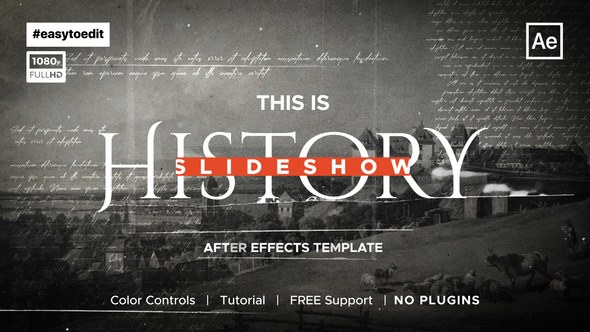 Videohive History Slideshow 39135046 Video Displays template preview