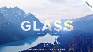 Glass Logo Opener Video Displays template preview