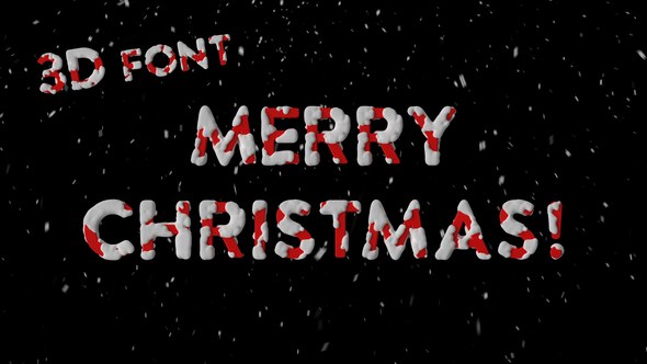 Videohive Christmas 3D Font Elements template preview