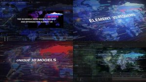 Videohive World Map For Element 3D Elements template preview