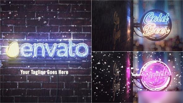 Videohive Neon Logo Intro 47341634 Logo Stings template preview