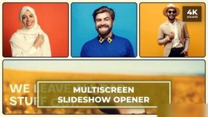 Videohive Multiscreen Slideshow | Split Screen Opener | Dynamic Intro Openers template preview