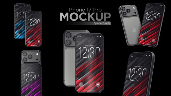 Videohive App Promo | Phone 17 Pro Black Mockup Product Promo template preview