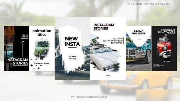 Videohive Brush Strokes Instagram Stories | After Effects Titles template preview