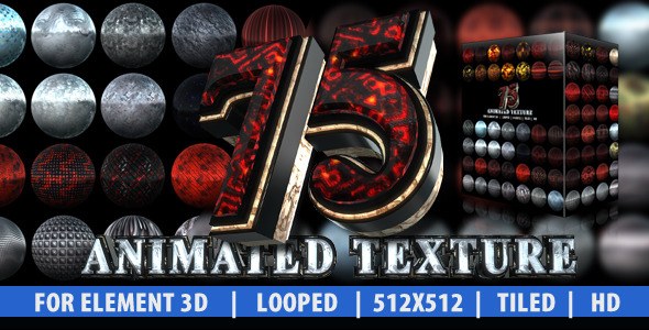 75 Animated Texture (Element 3D) Video Displays template preview