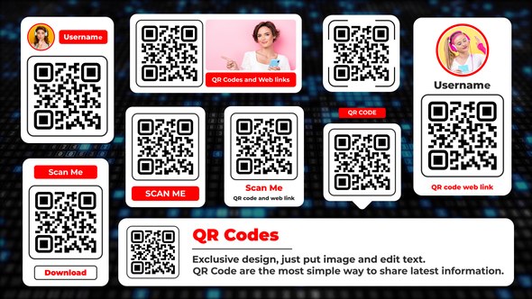 Videohive QR Code Lower Thirds Animation Elements template preview