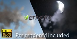 Clouds Logo Video Displays template preview