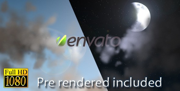 Clouds Logo Video Displays template preview