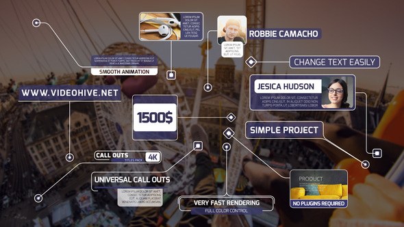 Videohive Call Out Titles 4K Elements template preview