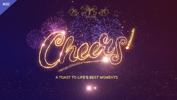 Videohive Cheers Gold line Logo Stings template preview