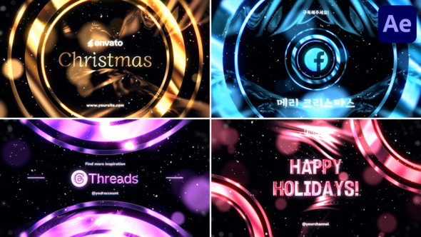Videohive Christmas Wishes Time Typography for After Effects Titles template preview