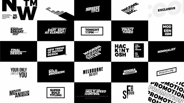 Videohive Modern Big Titles | After Effects 24939295 Titles template preview