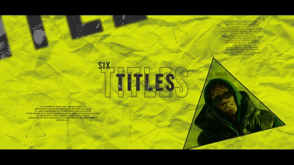 Videohive SIX Titles Titles template preview