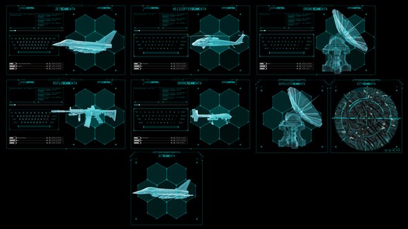 Videohive HUD Info Military Panels 2 Elements template preview