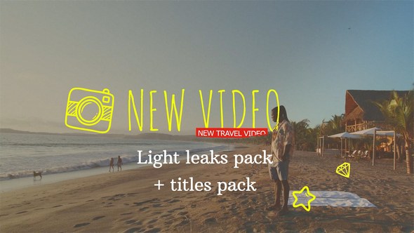 Videohive 32 Light Leaks and titles pack Broadcast-packages template preview