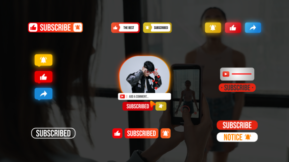 Videohive Youtube Buttons 43757702 Titles template preview