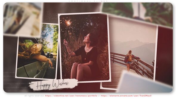 Videohive Emotional Slides Video Displays template preview