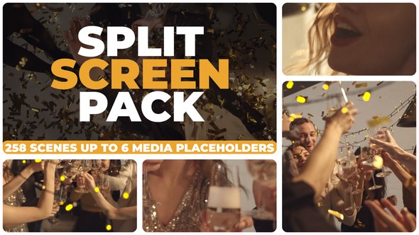 Videohive Split Screen Pack Video Displays template preview