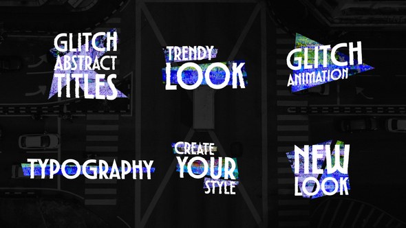 Videohive Glitch Abstract Titles Titles template preview