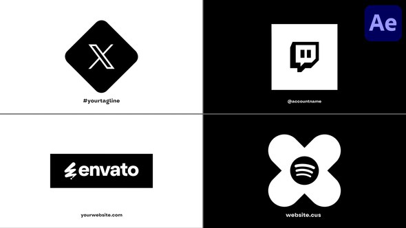 Videohive Minimal Logo Pack for After Effects Logo Stings template preview