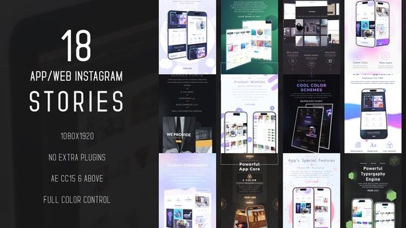 Videohive App / Website Instagram Stories Product Promo template preview