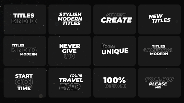 Videohive Kinetic Titles 44387972 Titles template preview