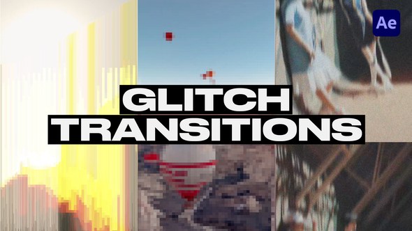 Videohive Vertical Glitch Transitions 58951391 Elements template preview
