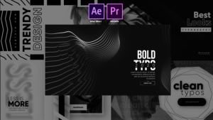Videohive Monochrome Trendy Typography Titles template preview