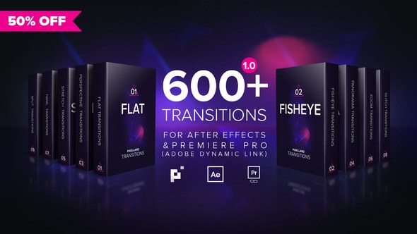 Pixelland transitions Pack Video Displays template preview