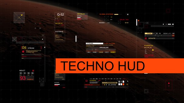 Videohive Techno_hud Infographics template preview