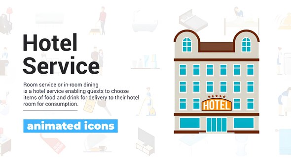 Videohive Hotel Services Icons 57567429 Elements template preview