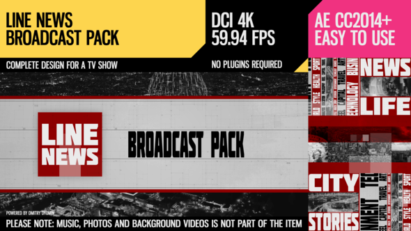 Line News (Broadcast Pack) Video Displays template preview