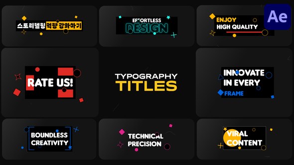 Videohive Typography Titles for After Effects 52876364 Titles template preview