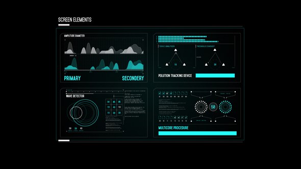 Videohive HUD Screen Detector Infographics template preview