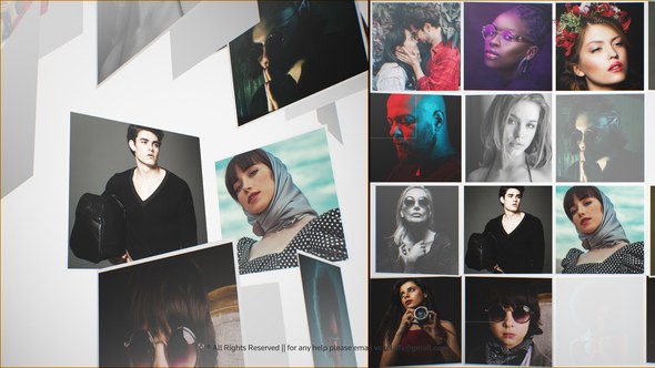Mosaic Tiles Logo Reveal Premiere Pro template preview