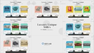 Videohive Luxury Unique Sofas Slideshow l Home DГ©cor Products Video Displays template preview