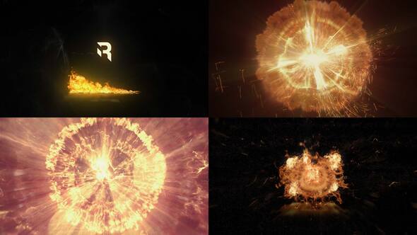 Videohive Fire Shockwave Logo Revea Logo Stings template preview