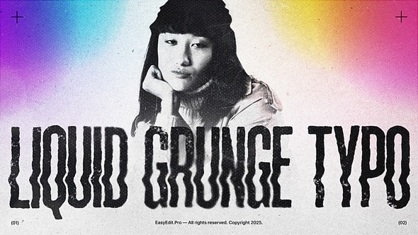 Videohive Liquid Grunge Typography Titles template preview