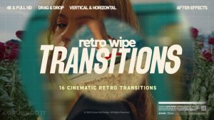 Videohive Retro Wipe Transitions Elements template preview