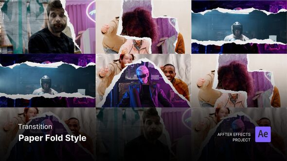 Videohive Transition - Paper Fold Style After Effects Template Elements template preview