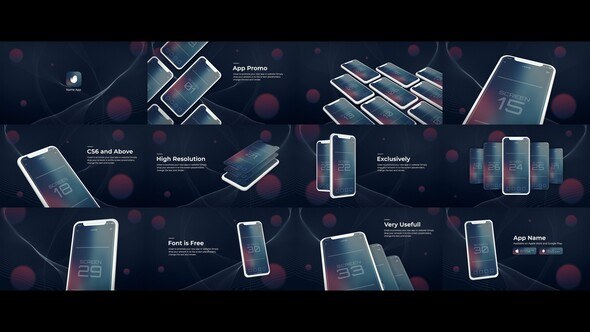 Mobile App Promo | UI Prsentation Video Displays template preview