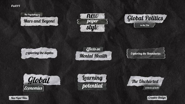 Videohive Paper Titles // After Effects Titles template preview