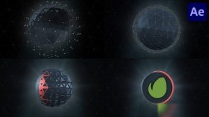Videohive HiTech Futuristic Ball for After Effects Logo Stings template preview