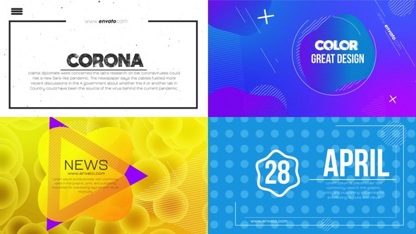 Clean Typography Titles Video Displays template preview